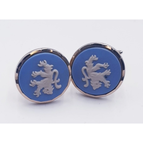 44 - WEDGWOOD LION CUFF LINKS