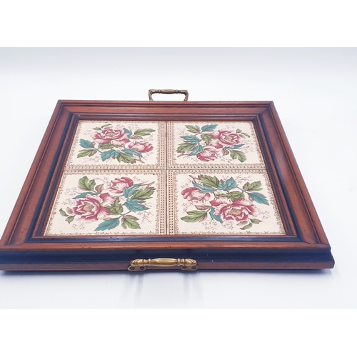 45 - MAWS & Co 38cm x 38cm FOUR TILED TRAY