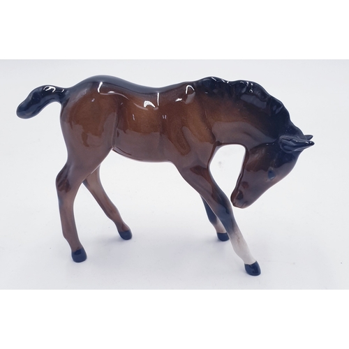 76 - BESWICK 11.9cm MODEL OF A Large FOAL, HEAD DOWN. Model No 947 (Brown Gloss Colourway) 1941/89. Desig... 