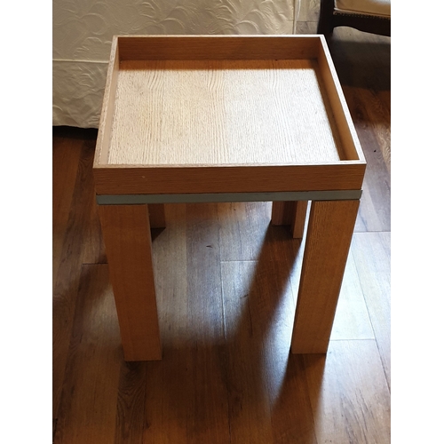 128 - LIGHT WOOD 50cm x 50cm x 61cm MULTI-FUCTIONAL TABLE (Please Note This Lot WILL NOT BE PACKED OR SHIP... 