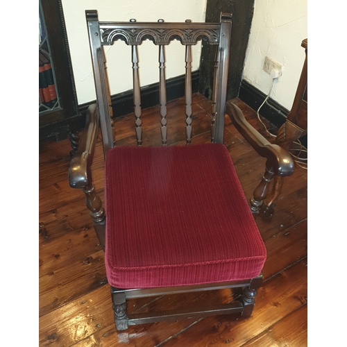 138 - OAK NURSING CHAIR (Old) (Please Note This Lot WILL NOT BE PACKED OR SHIPPED....COLLECT ONLY !!!!)-