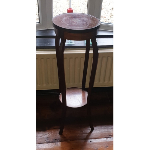 140 - MAHOGANY INLAID 94cm PLANT STAND (Please Note This Lot WILL NOT BE PACKED OR SHIPPED....COLLECT ONLY... 