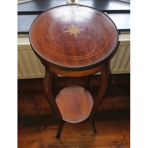 140 - MAHOGANY INLAID 94cm PLANT STAND (Please Note This Lot WILL NOT BE PACKED OR SHIPPED....COLLECT ONLY... 