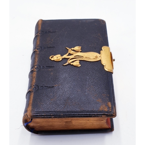 238 - VICTORIAN LEATHER BOUND PRAYER BOOK With BRASS CLASP (Dated 1880)