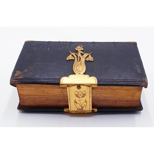 238 - VICTORIAN LEATHER BOUND PRAYER BOOK With BRASS CLASP (Dated 1880)