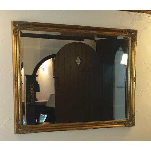 362 - GILT FRAMED Extra Large 131cm x 103cm BEVEL EDGE MIRROR (Please Note This Lot WILL NOT BE PACKED OR ... 