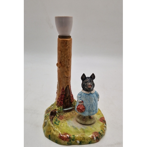 379 - BESWICK 17.8cm TREE LAMP BASE FEATURING BEATRIX POTTER CHARACTER FIGURINE PIGWIG (Model No 1531) 195... 