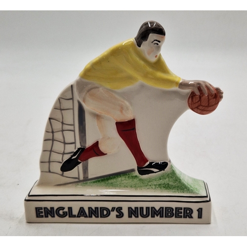 387 - EMMA BAILEY CERAMICS 13cm x 14cm (Hand Painted) FIGURINE OF GORDON BANKS (Stoke City And England) FA... 