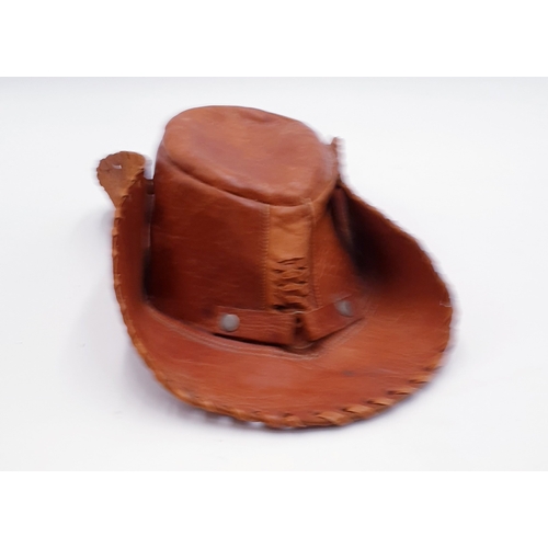 494 - AUSTRALIAN GENTS LEATHER HAT