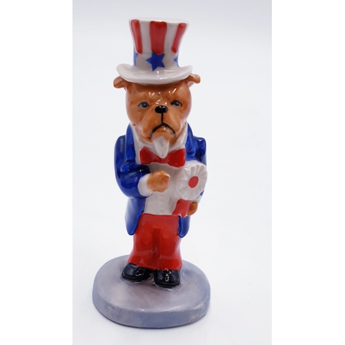 507 - PEGGY DAVIES STUDIO'S 11cm MODEL OF UNCLE SAM THE BULLDOG