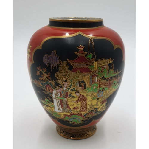 524 - CARLTON WARE 12.5cm ORIENTAL VASE