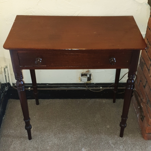 536 - MAHOGANY SINGLE DRAWER 42cm x 74cm HALL TABLE (Please Note This Lot WILL NOT BE PACKED OR SHIPPED...... 