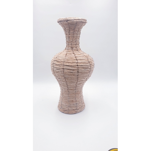 603 - RATTAN (Hand Woven) Extra Large 47cm VASE