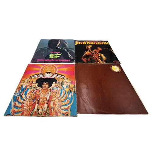 108 - JIMI HENDRIX VINYL LPS (4)
RAINBOW BRIDGE GATEFOLD SLEEVE./ WHAT’D I SAY./ BACKTRACK 10 ARE YOU EXPE... 