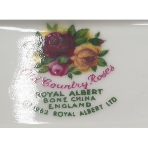 693 - ROYAL ALBERT CHINA PLANTER Plus OBLONG TRAY IN THE OLD COUNTRY ROSES DESIGN