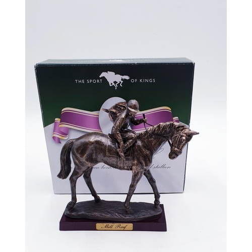 708 - COLD CAST BRONZE  Large 19cm x 16cm MODEL OF THE RACEHORSE 