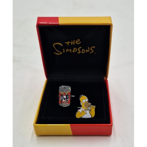 774 - SIMPSONS ENAMEL CUFFLINKS (Boxed)