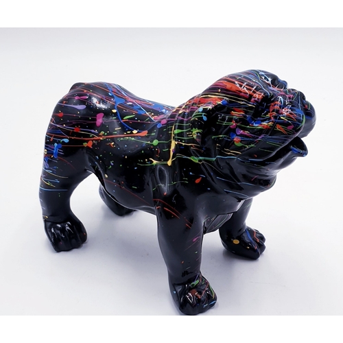 783 - RESIN Large 18cm x 15cm SPLASH ART MODEL OF A BRITISH BULLDOG