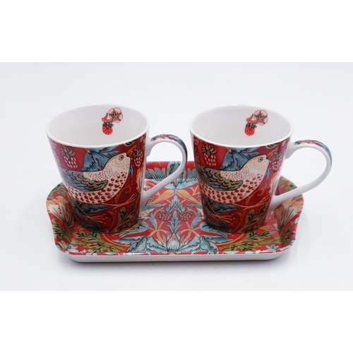 789 - WILLIAM MORRIS MUGS (2) Plus TRAY