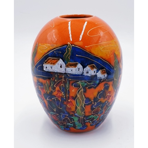 649 - ANITA HARRIS ART POTTERY 15cm DELTA VASE 