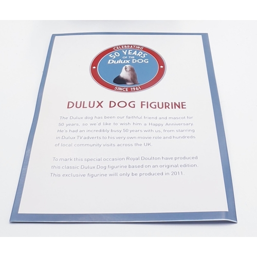 21 - ROYAL DOULTON MODEL OF A DULUX DOG (Made For One Year Only --To Celebrate 50 Years Of Dulux)  (Origi... 