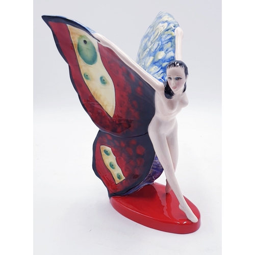 20 - CARLTON WARE Large 24.5cm x 14cm x 10cm CHARACTER FIGURINE  'THE BUTTERFLY GIRL' (Trial Piece)  (Rar... 