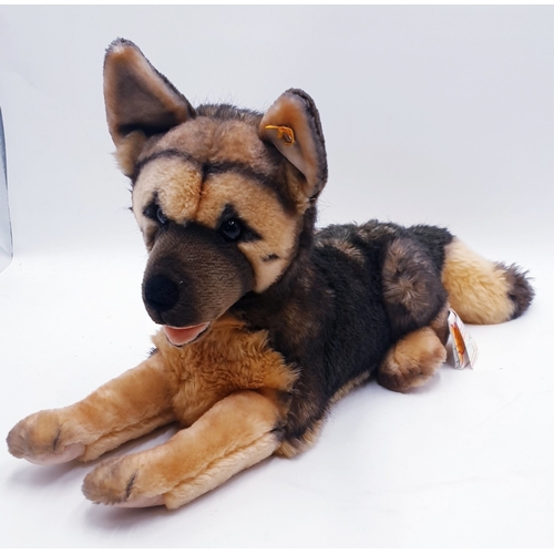 30 - STEIFF MODEL OF A GERMAN SHEPHERD PUPPY (Button And Yellow Tag in Ear)