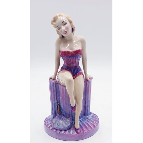 7 - PEGGY DAVIES CERAMICS 25cm FIGURINE 'MARILYN MONROE' (Colourway No 3 ,Cerise Basque) (Limited Editio... 