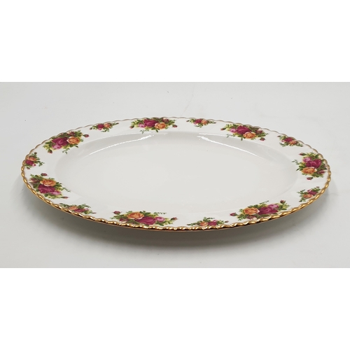 43 - ROYAL ALBERT CHINA Extra Large 41cm x 31cm OVAL SERVING PLATTER IN THE OLD COUNTRY ROSES DESIGN