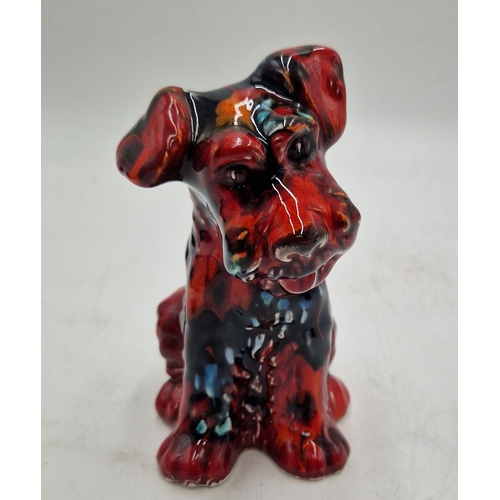 61 - ANITA HARRIS ART POTTERY 15cm x 13cm MODEL OF A WESTHIGHLAND TERRIER Signed In Gold By Anita Harris