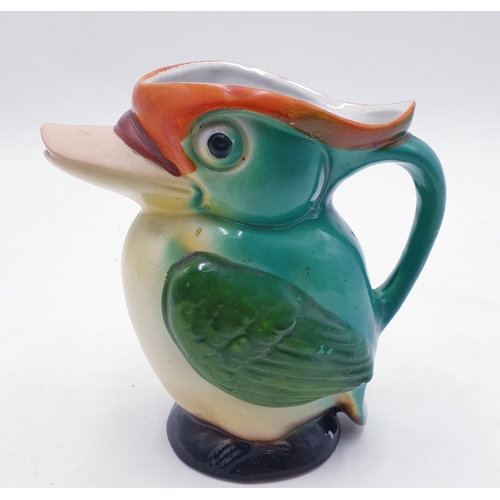 70 - CERAMIC GERMAN 14cm JUG FASHIONED AS A KOOKABERRA