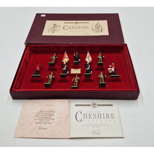 181 - METAL 22nd CHESHIRE REGIMENT SOLDIER FIGURINES (Limited Edition)  (Boxed)