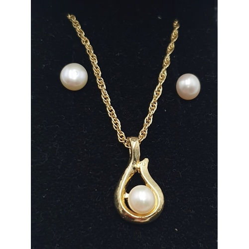 234 - PEARL PENDANT With MATCHING EARRINGS (Boxed)