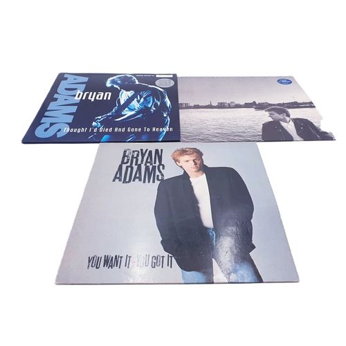 92 - BRYAN ADAMS VINYL LPS(2) + 12 INCHES (1)
INTO THE FIRE + INNER LP./ YOU WANT IT YOU GOT IT LP. /THOU... 