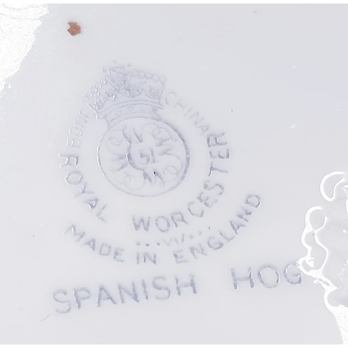 337 - ROYAL WORCESTER CHINA  9cm Dia PIN TRAY 'THE SPANISH HOG'