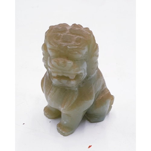 640 - ORIENTAL JADE ? 6.5cm FOO DOG