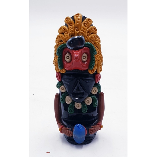 679 - AZTEC STYLE 10cm FIGURE With GEMSTONES