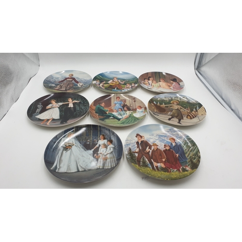 683 - KNOWLES SET OF 8 21.5cm Dia CHINA PLATES FROM THE SOUND OF MUSIC COLLECTION. Inc No 1-8