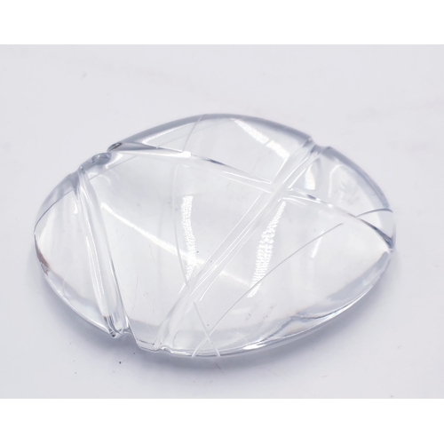 408 - ROYAL DOULTON OVAL GLASS PAPERWEIGHT