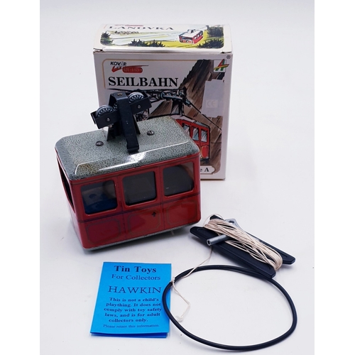 659 - TIN PLATE CABLE CAR And ACCESSORIES (Original Box And Key)