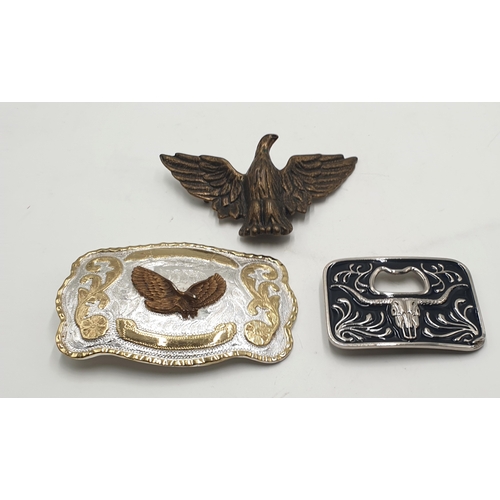 741 - AMERICAN BELT BUCKLES (3)