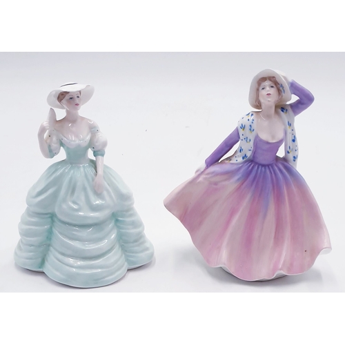 744 - COALPORT CHINA FIGURINES (2) 