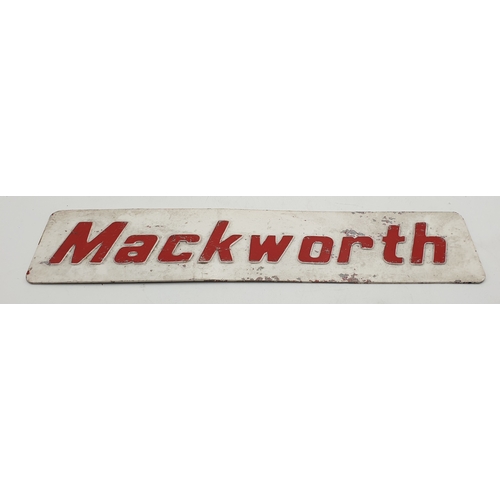 266 - METAL Large 35.5cm x 8.5cm U.S.A. MACKWORTH LORRY  SIGN