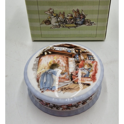 158 - ROYAL DOULTON CHINA 8cm Dia TRINKET BOX 