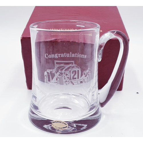 39 - WEDGWOOD GLASS TANKARD   (Original Box)