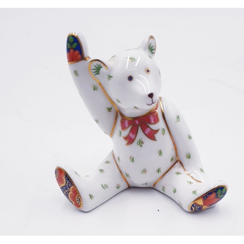 64 - ROYAL CROWN DERBY CHINA 6.5cm TEDDY BEAR