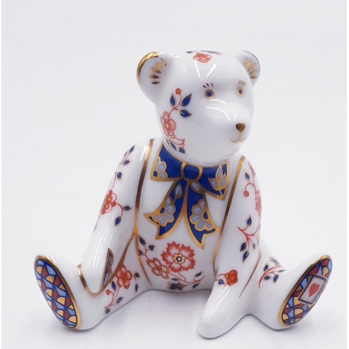 65 - ROYAL CROWN DERBY CHINA 6.5cm TEDDY BEAR