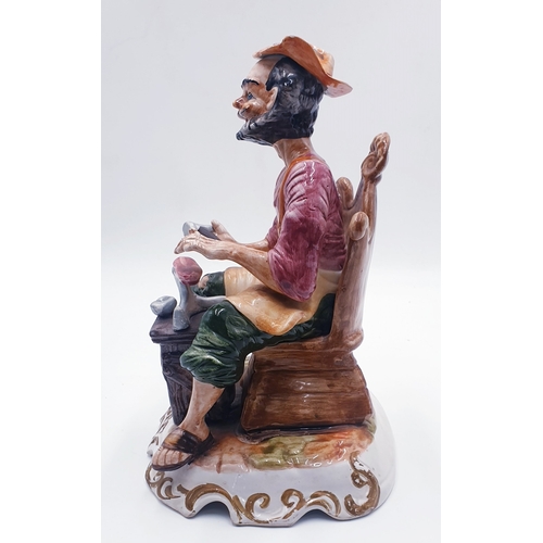 90 - CAPO DI MONTE PORCELAIN Extra Large 29cm x 20cm CHARACTER FIGURINE 'THE COBBLER'