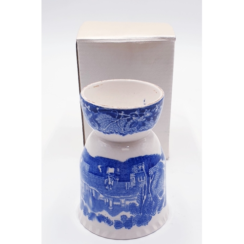 212 - MASON'S IRONSTONE DOUBLE EGG CUP IN THE VISTA BLUE DESIGN (Original Box)