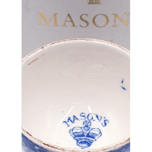 212 - MASON'S IRONSTONE DOUBLE EGG CUP IN THE VISTA BLUE DESIGN (Original Box)